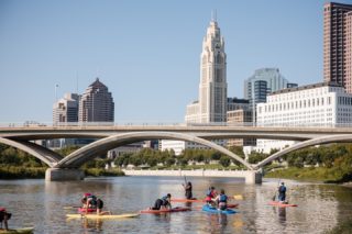 Still want to try SUP Yoga on The Scioto Mile? Here's your last shot! Sign up now to reserve your FREE spot:

FREE SUP Yoga
Tuesday, September 13
5:30pm and 6:45pm
Meet at the Main Street Boat Launch near Bicentennial Park. 
Link in bio to register.